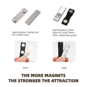 Aucun dommage aux vêtements Nom Badge Aimant Dos Auto-Adhésif Carré Rond Ovale Taille Type Nom Badge Magnétique Pin Outis - Product Image 5