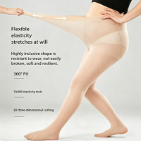 Collants transparents sur mesure 20D/40D grande taille, très extensibles, effet push-up, avec entrejambe antidérapant, pour femmes aux formes généreuses
