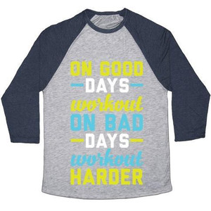 On Good Days Workout Unisex Tri-Blend <b>Baseball</b> <b>Tee</b> - Product Image 4