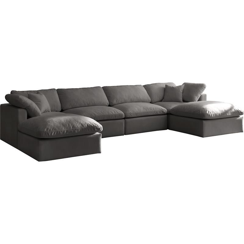 Modern Luxury L-Shape Cloud Sofa Bed - Modular Sectional Couch for ...