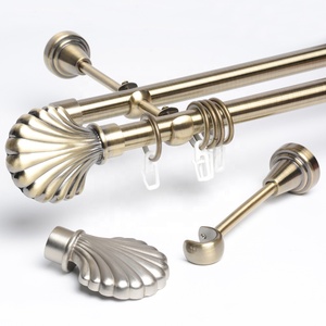 Starcoco — tringle à rideau en métal, tube en fer forgé en alliage d'aluminium, finition de fenêtre de <span class=keywords><strong>baie</strong></span>, prix d'usine - Product Image 1
