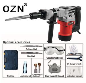 <span class=keywords><strong>Martello</strong></span> <span class=keywords><strong>Demolitore</strong></span> Elettrico OZN OZN-0875 2600W ad Alta Potenza, Grado Industriale/Fai-da-te, <span class=keywords><strong>Piccolo</strong></span>, in Alluminio, 3800 bpm, 110V/220V, Foratura 3/4 pollici - Product Image 2