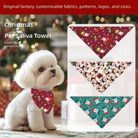 Bandana pour animaux de compagnie imprimé Noël Père Noël Renne Bonhomme de neige, Foulard triangulaire pour chien, Costume de fête, Vêtements pour animaux de compagnie pour chiens et chats de petite et moyenne taille