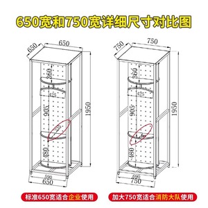 Porte-vêtements de pompier en acier inoxydable à 2 niveaux pour le rangement rapide des combinaisons de pompier, utilisation au bureau - Product Image 4