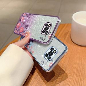 Custodia per <span class=keywords><strong>Xiaomi</strong></span> <span class=keywords><strong>POCO</strong></span> <span class=keywords><strong>X3</strong></span> NFC M3 <span class=keywords><strong>Pro</strong></span> GLITTER diamante farfalla placcato giardino in Silicone Speed <span class=keywords><strong>Cover</strong></span> posteriore - Product Image 6