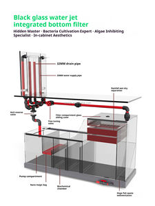 Custom-MadeGold Crystal Cinq lignes Ultra-Clear Fish Tank Salon Table Rectangulaire Stream Tank Ecologique Planté <span class=keywords><strong>Aquarium</strong></span> - Product Image 4