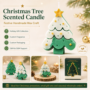 Bougie Pilier Arôme Noël Festif <span class=keywords><strong>pour</strong></span> <span class=keywords><strong>D</strong></span>écoration de Table de Fêtes, Centre de Table et Cadeau - Product Image 3