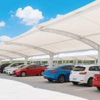 Structure de membrane enduite de PVDF durable pour abri de voiture, auvent de stationnement