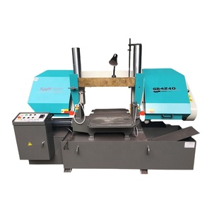 GB4240/85 WEIREN מותג חצי אוטומטי כפול עמודת פלדה אופקית צלחת להקת מסור חיתוך ניסור מכונת - Product Image 1