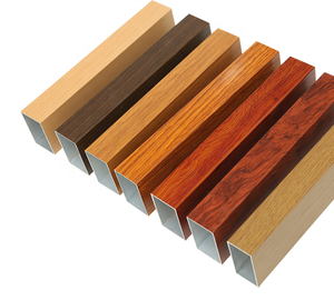 OEM profilo di estrusione di alluminio a grana di legno per decorazioni di mobili - Product Image 1