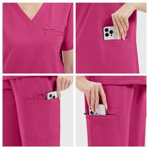 Conception Trs Tissu Hôpital Médecin Pièce De Remorquage Logo Personnalisé Infirmière Gommage <span class=keywords><strong>Clinique</strong></span> Dentaire Femmes Costume Soins Infirmiers Médicaux Uniforme Ensemble - Product Image 2
