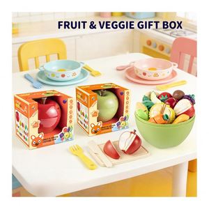 Ensemble de jouets de cuisine pour enfants, cuisine d'imitation, fruits et légumes à découper, jeu de rôle pour enfants, maison, jouet éducatif pour apprendre la cuisine - Product Image 3