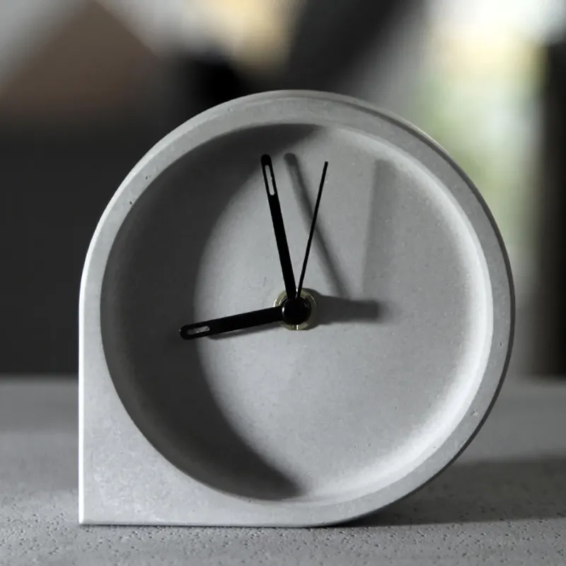 Высококачественные Модные индивидуальные экологические современные цементные настольные часы, бетонный Настольный будильник