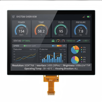 Modul LCD TFT IPS 12.1 inci 1024*768 20Pin LVDS JD9168S-M11000Nits Kecerahan Tinggi -30~85 ℃   WideTemp Scteen untuk HMI Industri