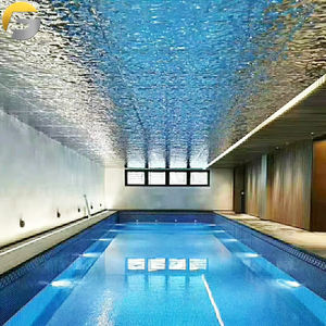 WL208 होटल विला दीवार छत सजावट स्टेनलेस स्टील 304 0.6mm-1.0mm समुद्भरण दर्पण चादरें पानी लहर प्लेट - Product Image 4