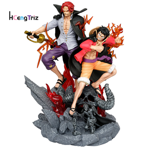 50cm PVC Anime dibujos animados cuatro emperadores modelo coleccionable muñeca juguete mono D. Luffy Shanks Figura One Pieces Light Toy Box - Product Image 1