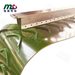 Bande transporteuse Mingcheng en PVC vert avec nervures antidérapantes pour machine de palettisation - Product Image 2