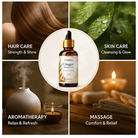 Huile essentielle de gingembre 100% pure et naturelle, qualité aromathérapie premium, pour diffuseur, massage, soin de la peau