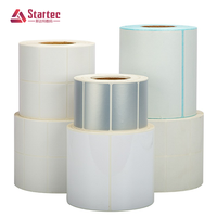 Vente en gros d'usine, papier semi-brillant auto-adhésif 80 g/m², étiquette autocollante durable, impression d'informations pour imprimante à code-barres Zebra Epson