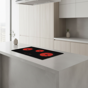 Placa de Inducción de <span class=keywords><strong>3</strong></span> Quemadores Integrada con Vitrocerámica, Cocina Eléctrica Infrarroja, <span class=keywords><strong>Precio</strong></span> Accesible, Ahorro de Energía - Product Image 2
