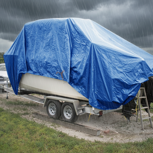 Bâche en toile tissée PE robuste et imperméable YRH Factory pour toit de camion, camping, résistante aux UV, en PVC industriel, en rouleau - Product Image 4