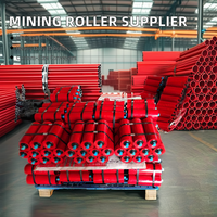 Rouleau de convoyeur à gravité en acier pour l'exploitation minière industrielle, rouleau de convoyeur à gorge, rouleau de convoyeur à gravité, nouvel état, acier au carbone, fabricant chinois