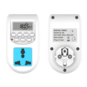 Duitse Plug Timer Multifunctionele Hole Socket Controller Timer Switch Socket Brug Elektrisch Apparaat Digitale Timer