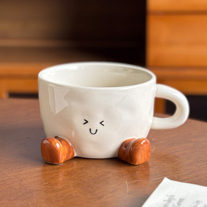 Taza de Café de Cerámica con Diseño Novedoso, Apariencia Elegante y Linda, Personalizada, para Desayuno, Leche, Agua, Uso Diario en el Hogar y la Oficina - Product Image 3