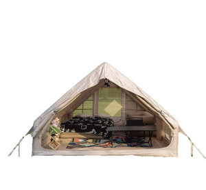 เต็นท์เป่าลมกันน้ำ XFD สีดำ เคลือบกาว ผ้าอ็อกซ์ฟอร์ด สำหรับ 12 คน เต็นท์แคมป์ปิ้งสำหรับครอบครัว 4 ฤดู ติดตั้งง่ายรวดเร็ว - Product Image 3