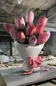 Figurine en résine FRP, personnage de dessin animé en colère avec chemise rouge et cravate, sculpture pour la décoration de parcs à thème, place publique extérieure, centre commercial, ornement - Product Image 3