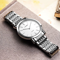 Montre Ronda à mouvement à quartz, cadran fin de 6,5 mm, bracelet en cuir véritable, bracelet en acier inoxydable