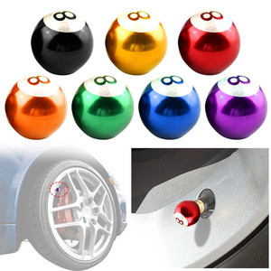 Capuchon de valve en alliage d'aluminium vert en forme de boule 8 pour pneu de voiture, valve américaine - Product Image 3