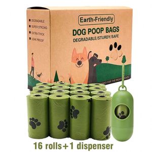 Sacs à déjections canines 100 % compostables certifiés pour la maison, sacs à déjections canines conformes, sacs à déjections canines compostables à base de plantes - Product Image 3