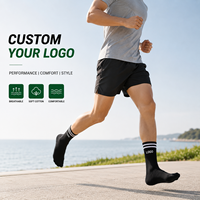 Fabricant OEM ODM de chaussettes de sport en coton jacquard à logo personnalisé, faible MOQ, vente en gros, pour la course, la gym et les enfants