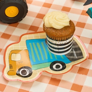 จานกระดาษลายการ์ตูนรถบรรทุก DAMAI ชุดจานชามสำหรับงานเลี้ยงธีมรถยนต์  ชุดอุปกรณ์บนโต๊ะอาหารสำหรับงานปาร์ตี้  ชุดอาหารเย็นสำหรับงานวันเกิดแบบกำหนดเองได้ - Product Image 5