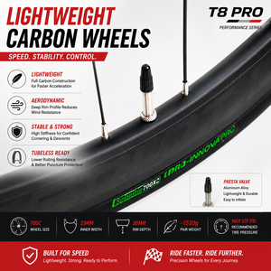 Bicicleta de <span class=keywords><strong>Carretera</strong></span> Ligera de Fibra de <span class=keywords><strong>Carbono</strong></span> T8pro 700C con Eje Pasante, <span class=keywords><strong>Manillar</strong></span> de <span class=keywords><strong>Carbono</strong></span> Integrado, 24 Velocidades, Bicicleta de Carreras para Adultos - Product Image 5