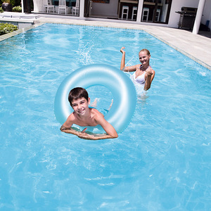 Bouée de <span class=keywords><strong>piscine</strong></span> gonflable en PVC coloré givré néon écologique pour enfants de 3 à 6 ans - Product Image 5