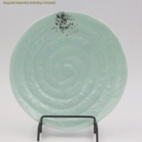 Watergolfdesign Melamine Bord Onbreekbaar Vaatwasmachinebestendig BPA Vrij Onregelmatige Vormen Desserts Fruit Pasta Snack Sushi 100 stuks