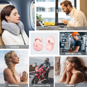 4 حجم السيليكون النوم حماية السمع الحد من الضوضاء سدادات الأذن للنوم - Product Image 3