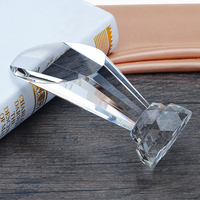 Trophée en cristal en forme de torche avec inscription gratuite, origine Chine, boîte cadeau pour les entreprises, reconnaissance individuelle des équipes, récompenses