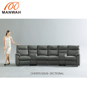 Sillones Reclinables Eléctricos de Microfibra <span class=keywords><strong>Manwah</strong></span> para Cine en Casa con Portavasos y Almacenamiento, Muebles Ligeros para Cine en Casa - Product Image 3