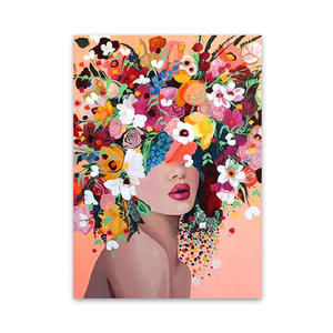 Toile d'art mural originale en relief 3D de style rétro imprimée à l'encre jet d'encre personnalisée Wei Mei Lantian pour la décoration de salon - Product Image 2