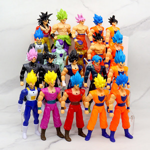 Figurine d'action Goku <span class=keywords><strong>Dragon</strong></span> <span class=keywords><strong>Ball</strong></span> en PVC, modèle de décoration de poupée anime, 7 pouces, noire, jaune, bleue, mobile, avec cheveux - Product Image 4