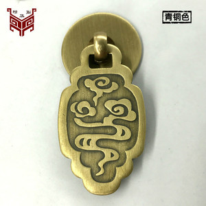 Chinese Style Brass Handle Novelty Shape For Wardrobe Cabinet Drawer Durable Surface Mounted - Product Image 2