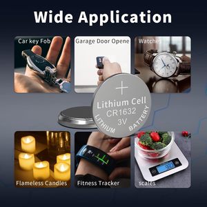 Paquete de 1 batería de litio PKCELL <span class=keywords><strong>CR</strong></span> <span class=keywords><strong>1632</strong></span> 3V con 5 unidades para electrónica de consumo y electrodomésticos - Product Image 6