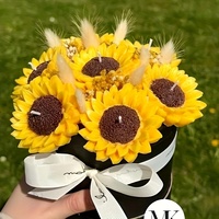 Bougie parfumée au tournesol en cire de soja faite à la main, écologique, décoration d'intérieur pour mariages, anniversaires et bars