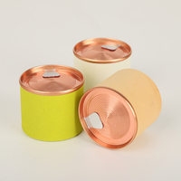 Boîte en papier cylindrique miniature biodégradable, de qualité alimentaire, pour thé en vrac, avec couvercle facile à ouvrir, emballage en tube de papier pour thé
