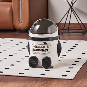 Nuevo Cubo de Basura Redondo de Plástico para el Hogar con Tapa, Capacidad de 8L, Cubo de Basura Ecológico para el Suelo - Product Image 3