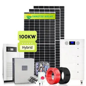 100kw Off Grid Zonne-Energieopslagsysteem Zonnegenerator Met Paneel Voor De Industrie