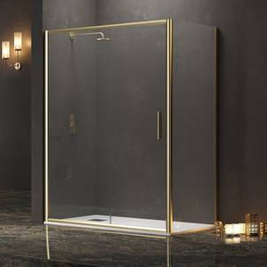 Kamalu KE-4000G 80x110 in oro opaco cabina doccia ad angolo - Product Image 2